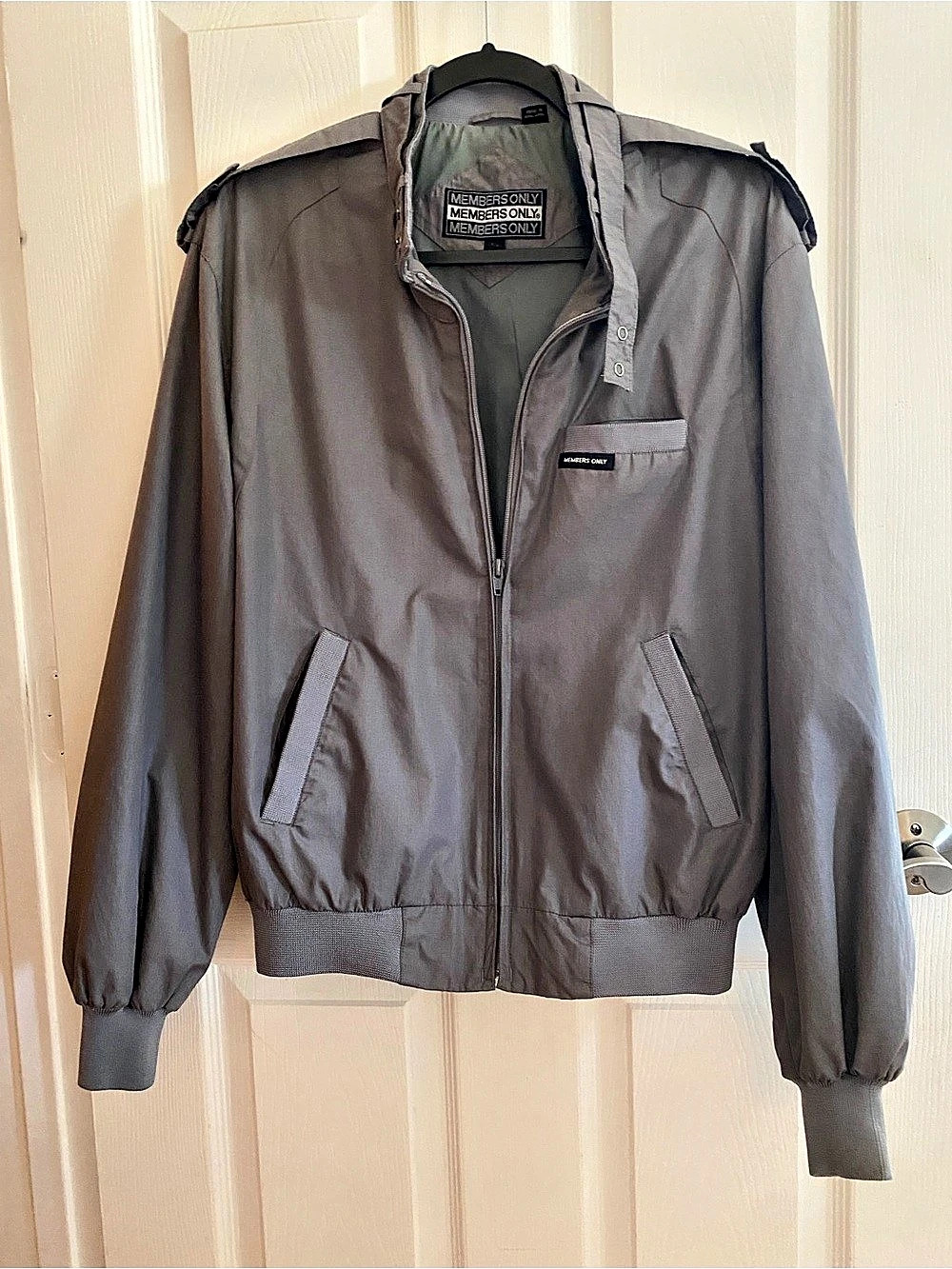 Members Only Vintage Jacket Gray Lightweight Jacket